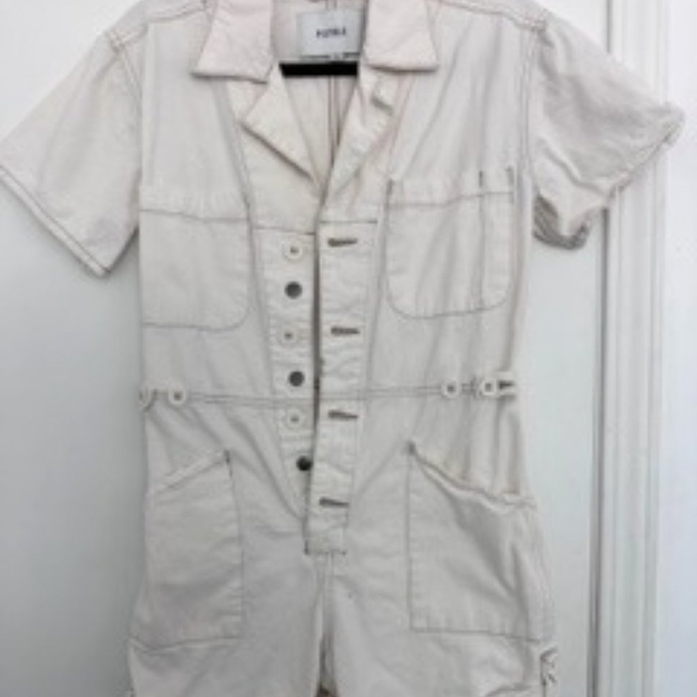 pistola parker romper - white